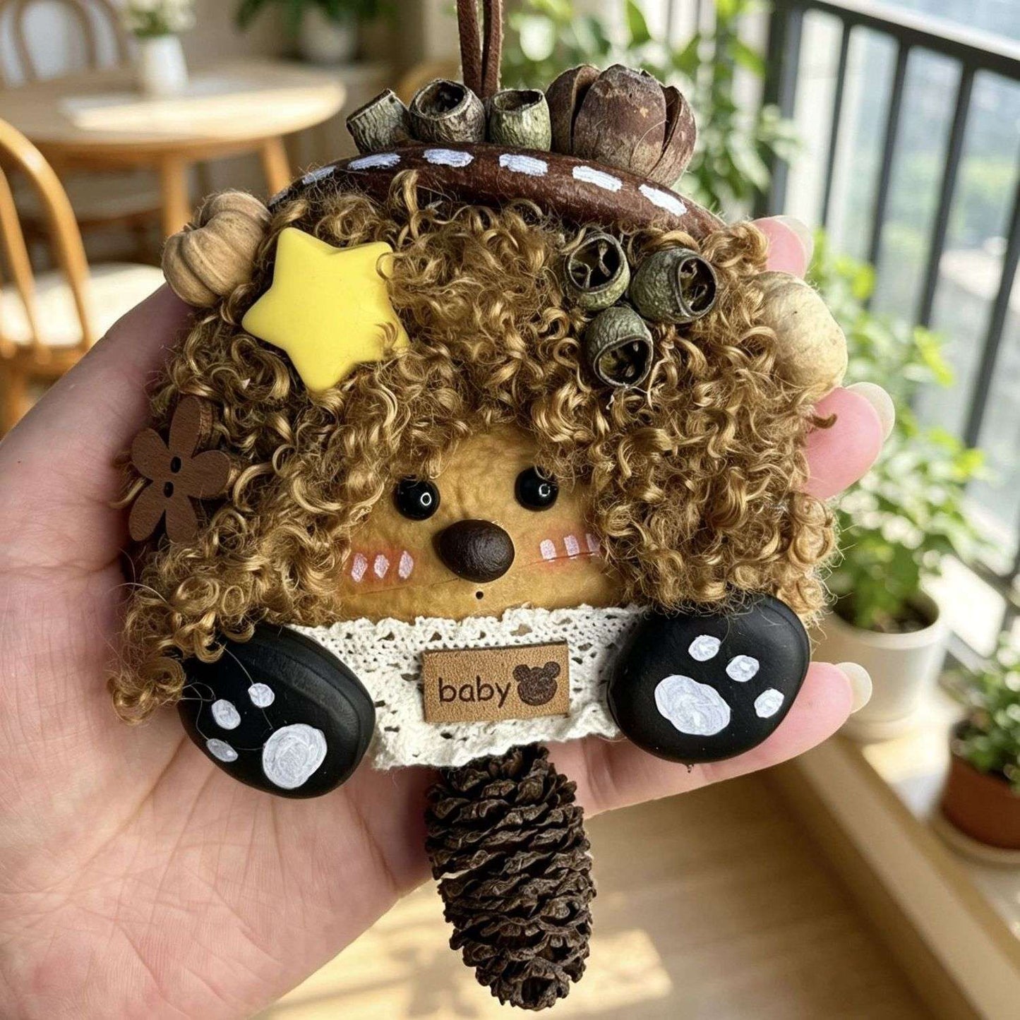 Handmade keychain gift plush toy gift Natural Pod Doll