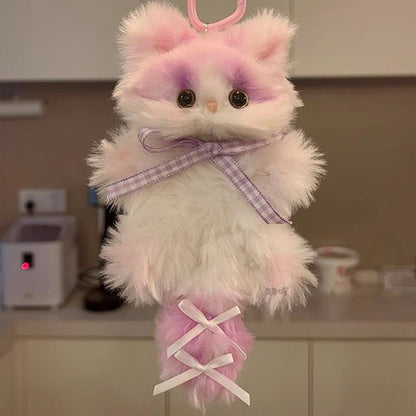 Handmade Fluffy Cat Bag Charm – Cute Angel, Devil & Holiday Styles