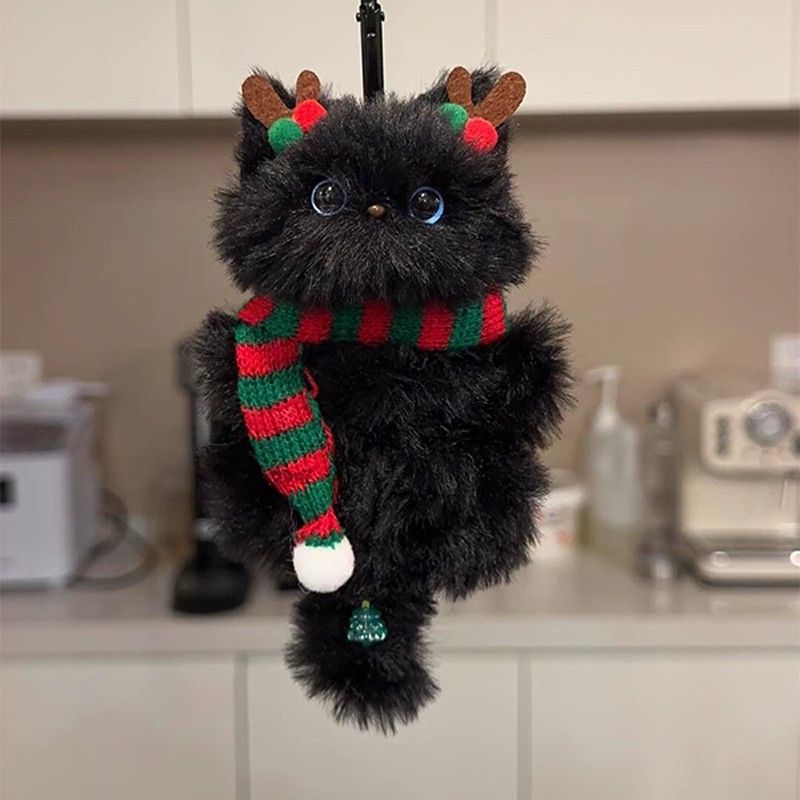Handmade Fluffy Cat Bag Charm – Cute Angel, Devil & Holiday Styles