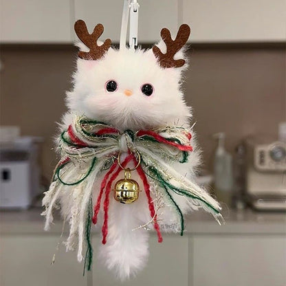 Handmade Fluffy Cat Bag Charm – Cute Angel, Devil & Holiday Styles